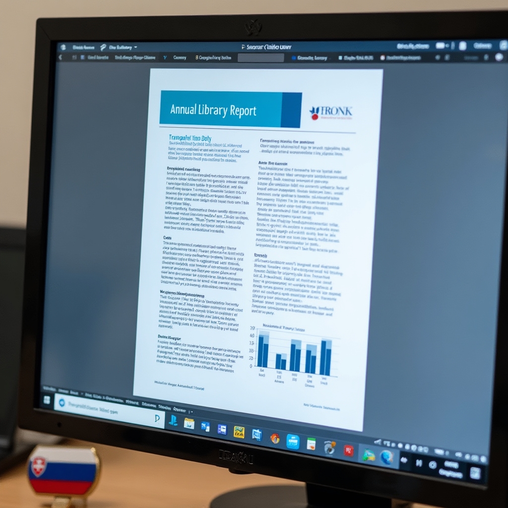 Vygenerovaná výročná správa knižnice v PDF formáte