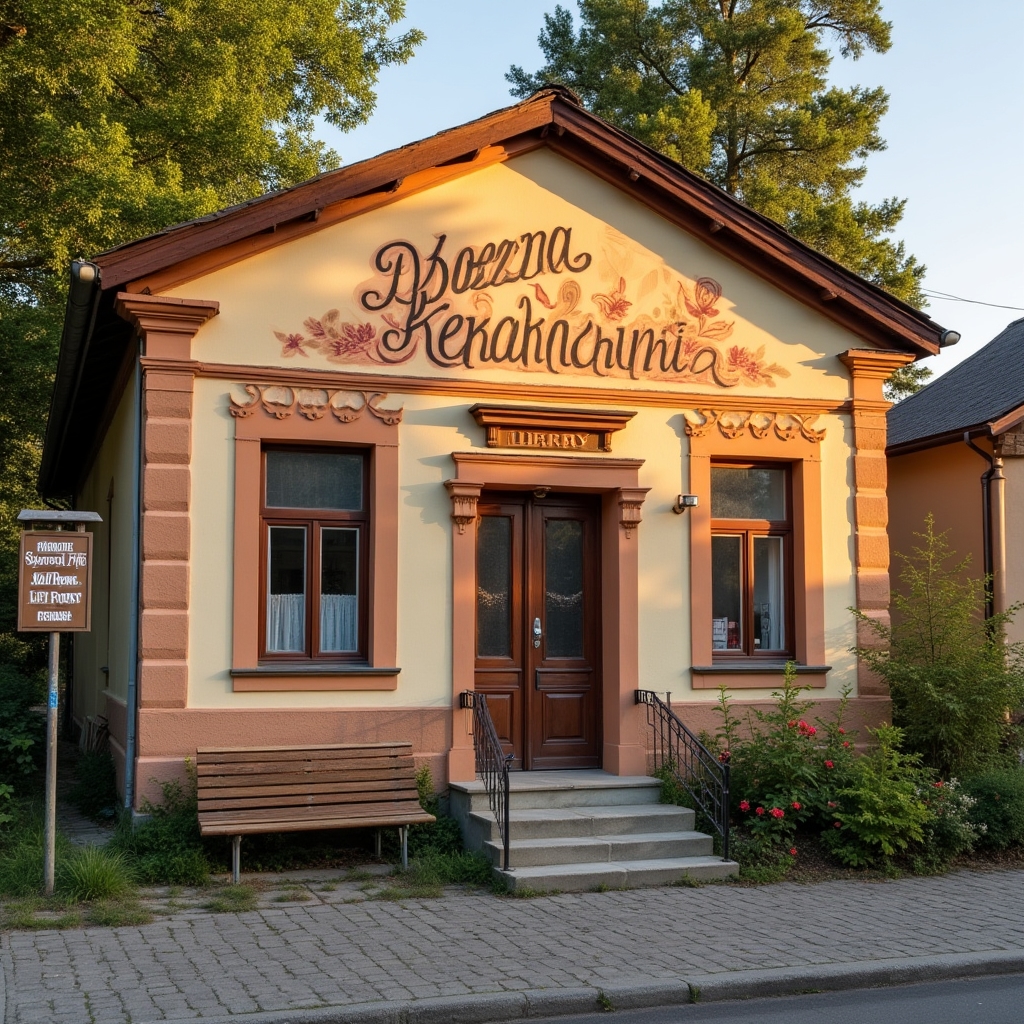 Exteriér obecnej knižnice na Slovensku